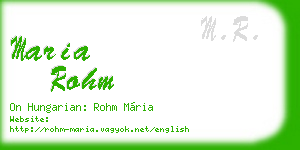 maria rohm business card